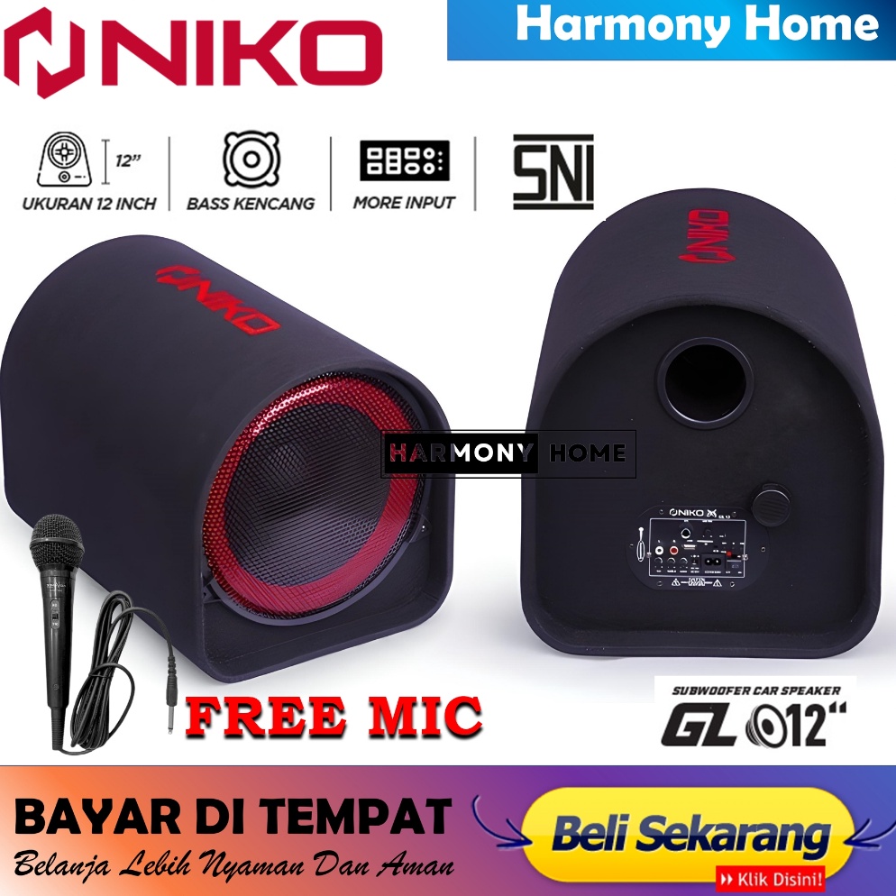 Jual Kualitas Premium.. Speaker Niko karpet GL 12 BT bisa sambung ke