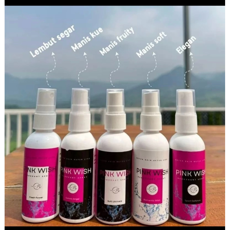 Jual DEODORANT SPRAY PINK WISH TAHAN 24 JAM BEBAS BAU KERINGAT SEHARIAN (PRODUK LOKAL) Shopee