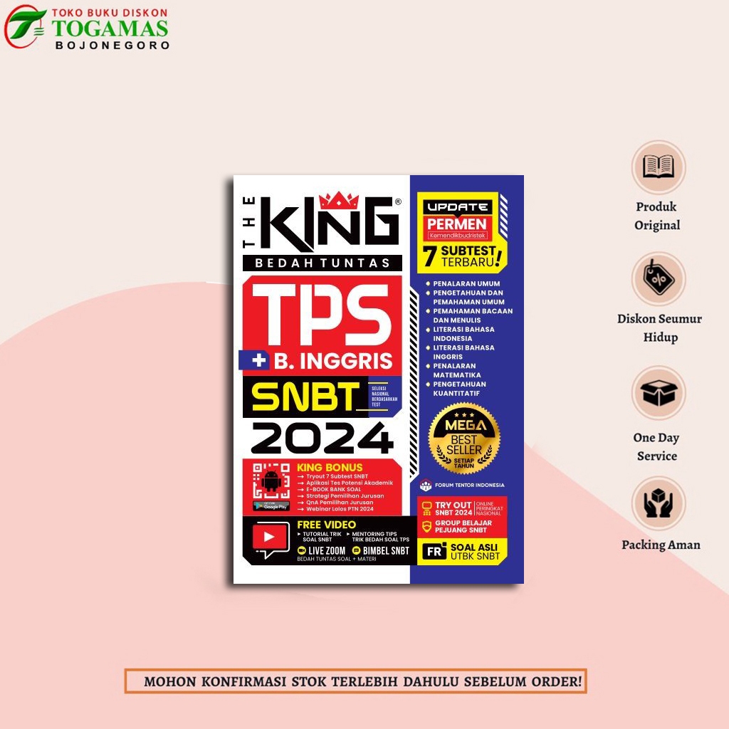 Jual THE KING TPS TES SKOLASTIK SNBT 2024 (TERBARU DENGAN 7 SUBTES ...