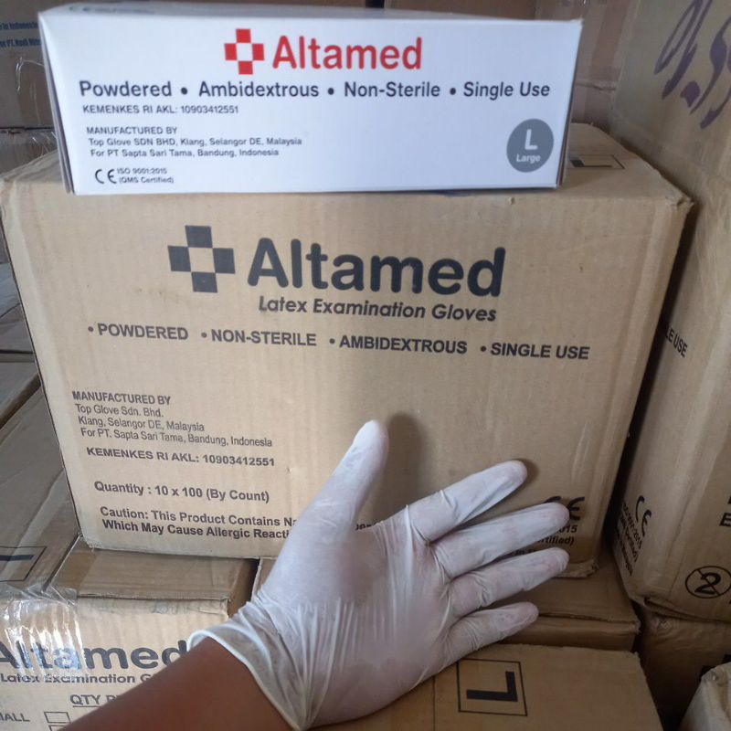 Jual Altamed Latex Powdered isi 100 pcs | Shopee Indonesia
