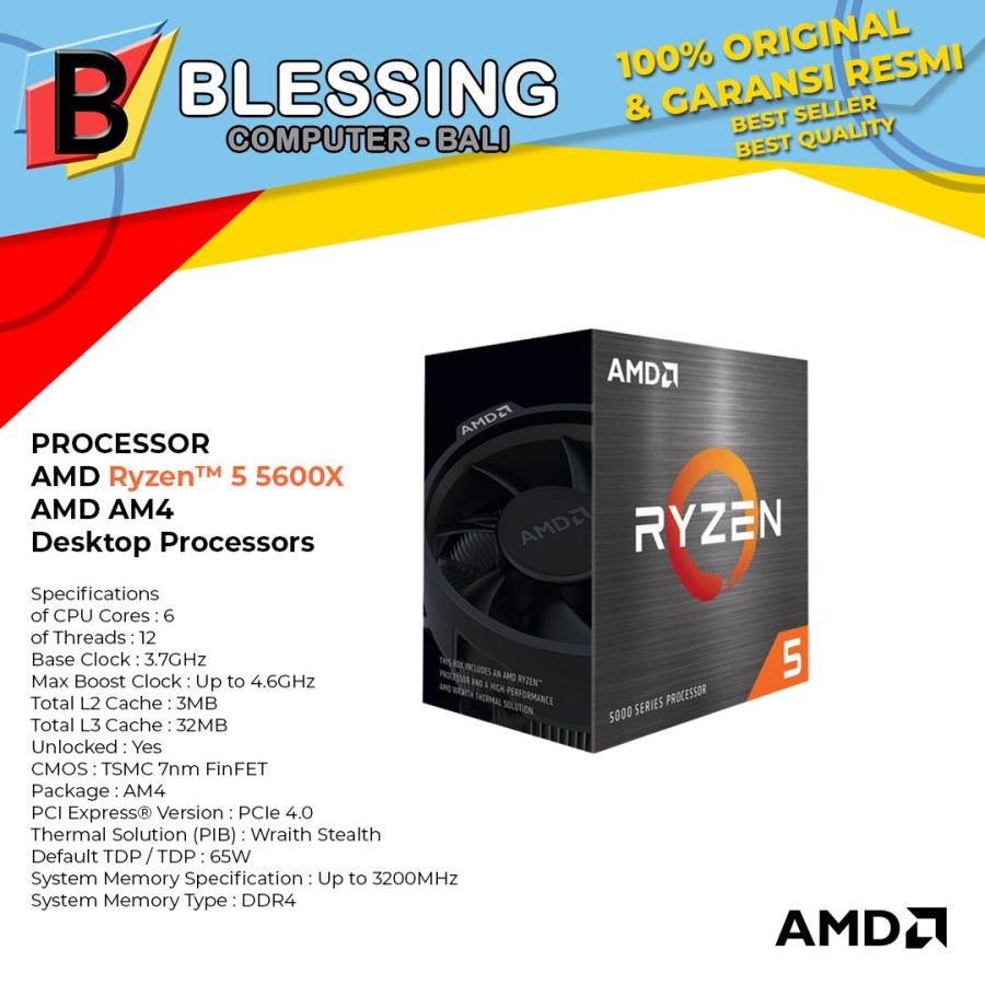 Jual Processor AMD Ryzen 5 5600X AM4 Shopee Indonesia