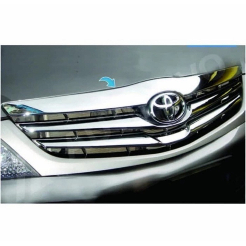 Jual Hood Moulding List Kap Mesin Chrome Grand Innova Innova 2012 2013 ...