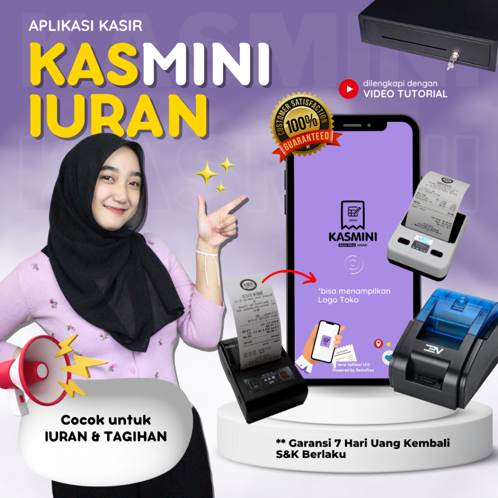 Jual Aplikasi Kasir Android Pencetak Struk Tagihan Iuran Kasmini Iuran Shopee Indonesia