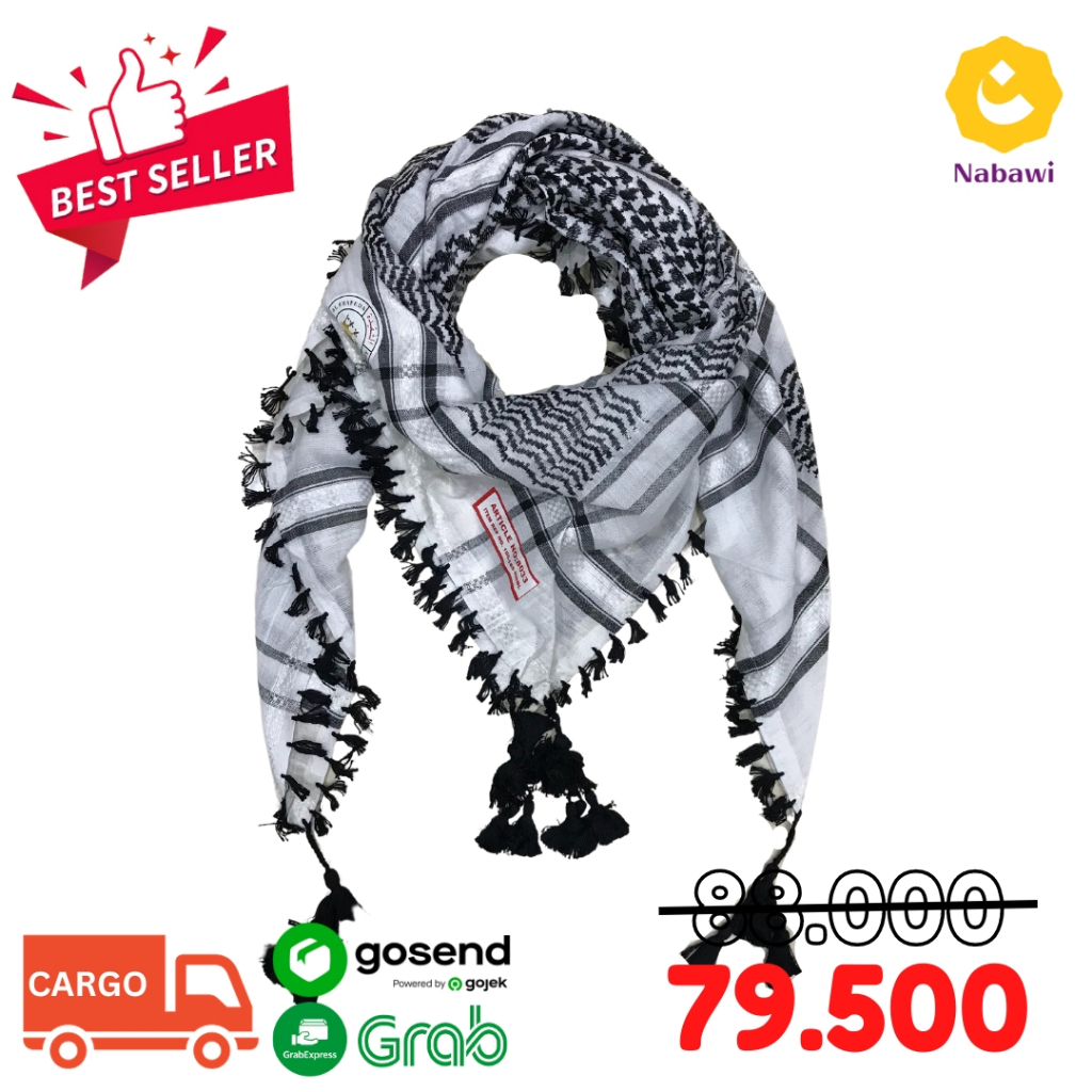 Jual Sorban Arab Shafeda Putih Sorban Surban Haji Keffiyeh Sorban Shemagh Shopee Indonesia