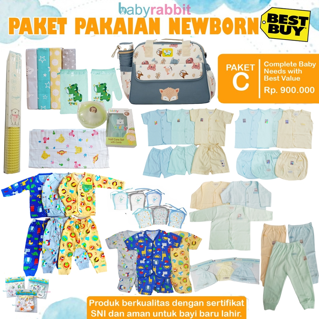 Jual Paket Perlengkapan Bayi NewBorn Complete (C) / Paket New Born Baby ...