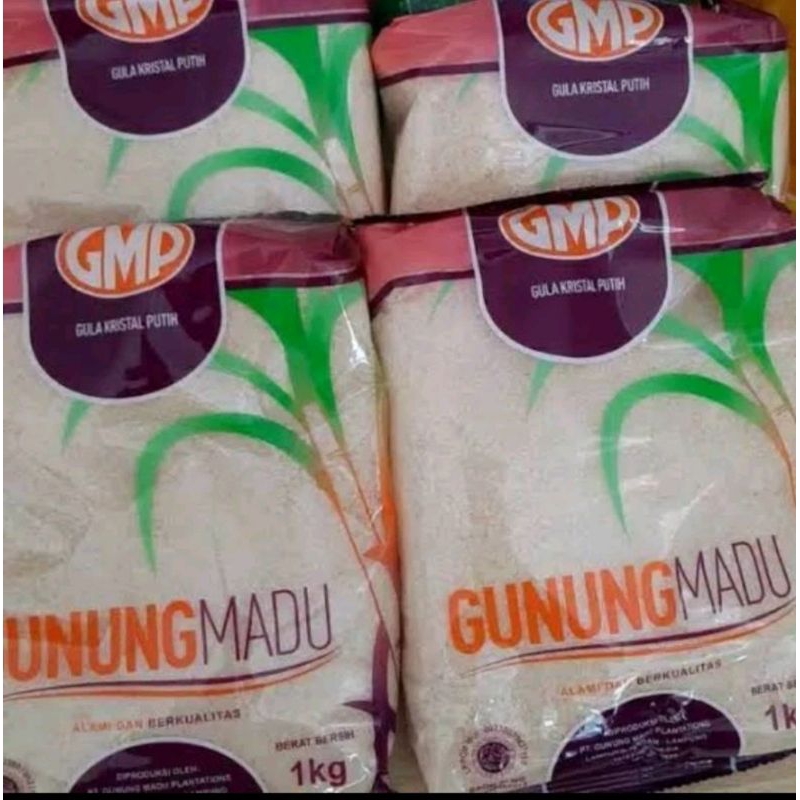 Jual Gula Pasir Kristal Putih Gmp Gunung Madu Kemasan 1kg Shopee Indonesia 3015