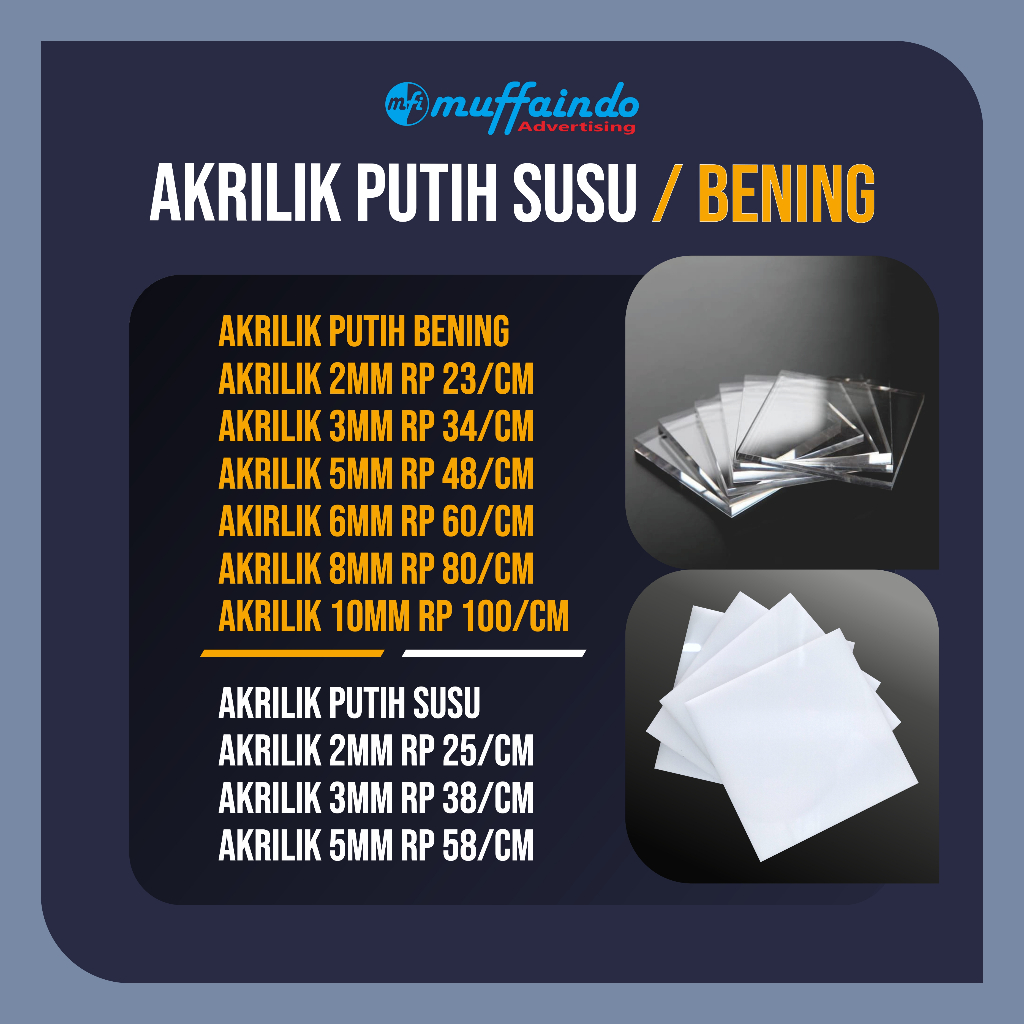 Jual AKRILIK LEMBARAN AKRILIK POTONGAN CUSTOM UKURAN | Shopee Indonesia