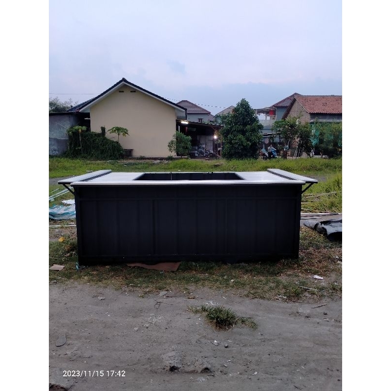 Jual booth semi container custom tanpa atap 300x200x110cm | Shopee ...