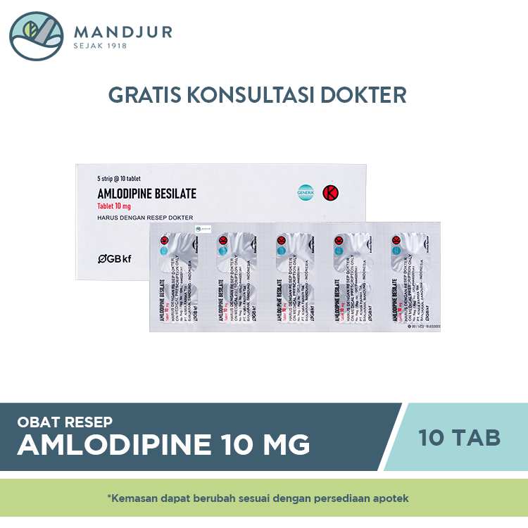 Jual Amlodipine 10 Mg Strip 10 Tablet | Shopee Indonesia