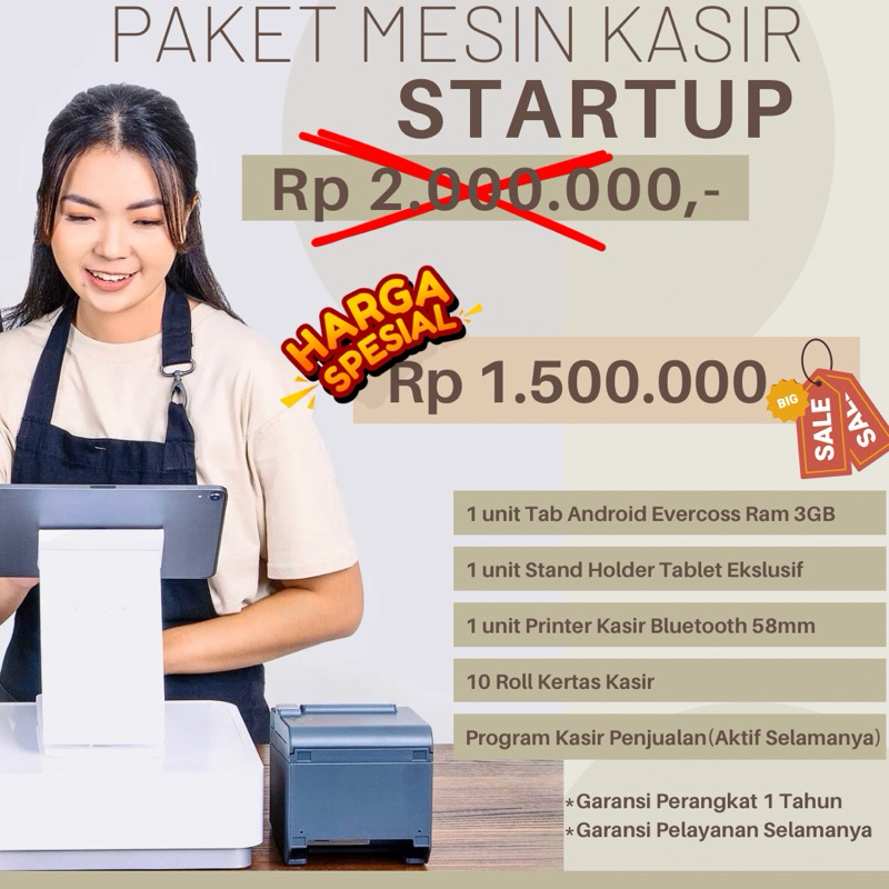 Jual Paket Mesin Kasir Android Untuk Restoran | Shopee Indonesia