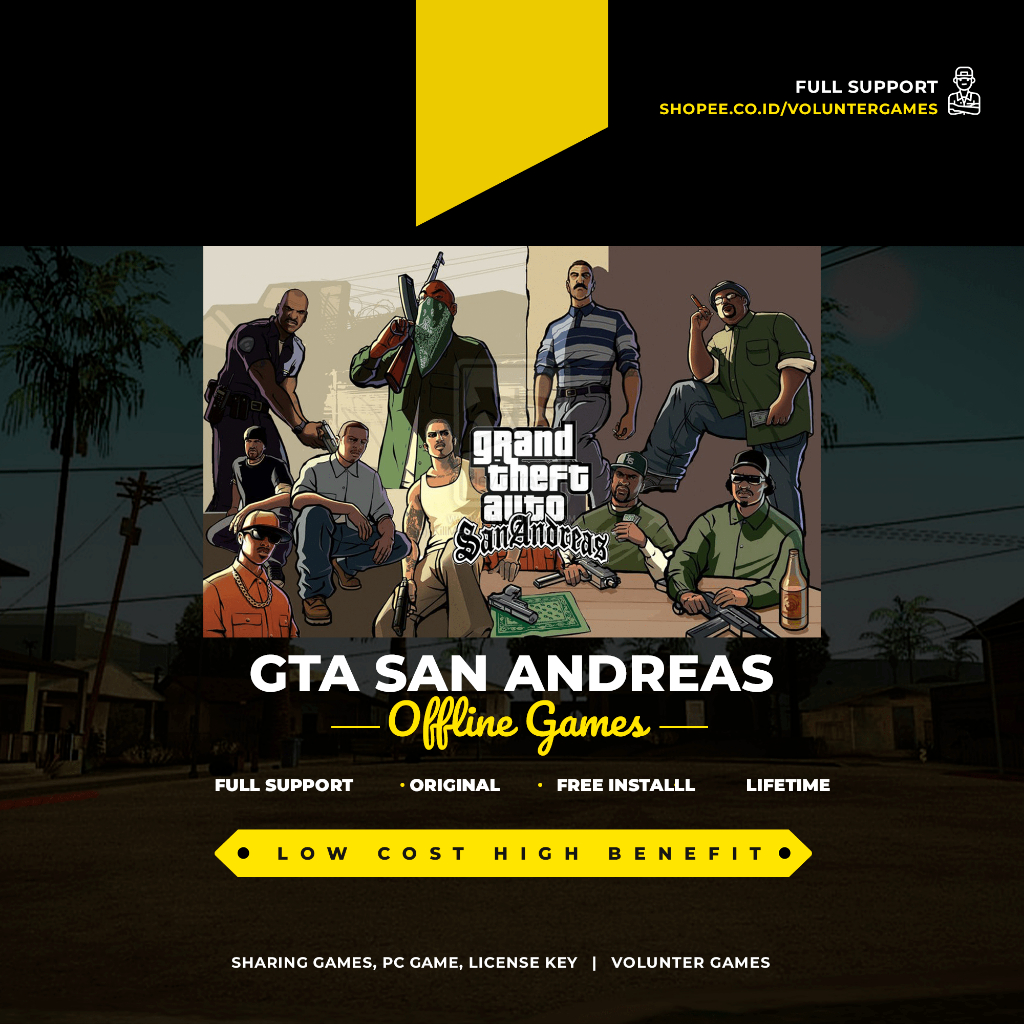 Jual GRAND THEFT AUTO GTA SAN ANDREAS (2004) PC GAME OFFLINE | Shopee ...