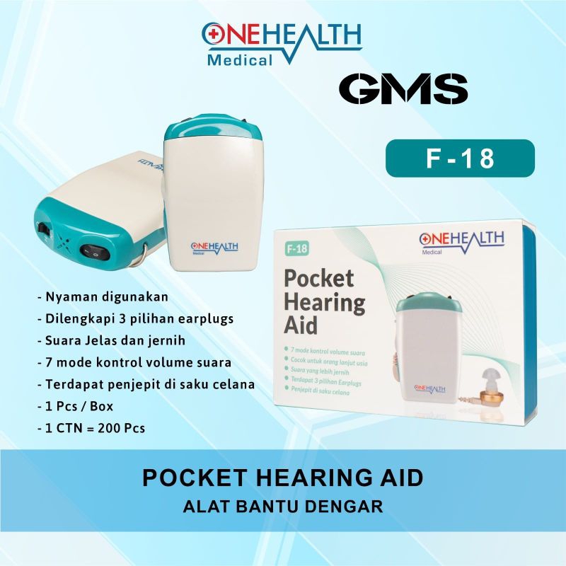 Jual Alat Bantu Dengar Model Pocket Kabel F-18 Onehealth / Pocket ...