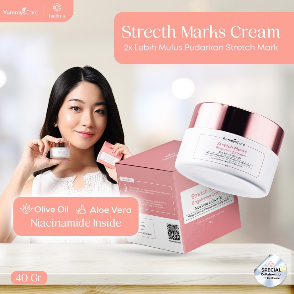 Jual HaiBuna x YummysCare Stretch Marks Cream Membantu Menyamarkan