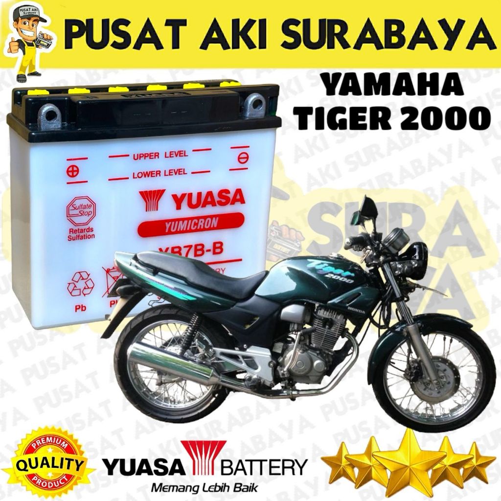 Jual AKI YUASA BERGARANSI ACUU BASAH YB7B-B 7AH UNTUK STANDARD MOTOR