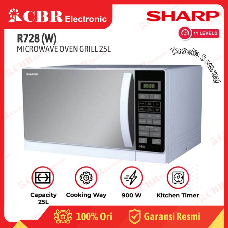 Jual Microwave SHARP R-728 (W/K/S)-IN / 25L - Grill | Shopee Indonesia