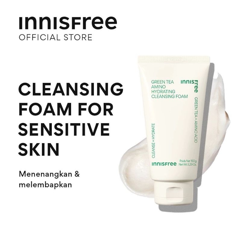 Jual [NEW & ORI] [innisfree] Green Tea Amino Hydrating Cleansing Foam