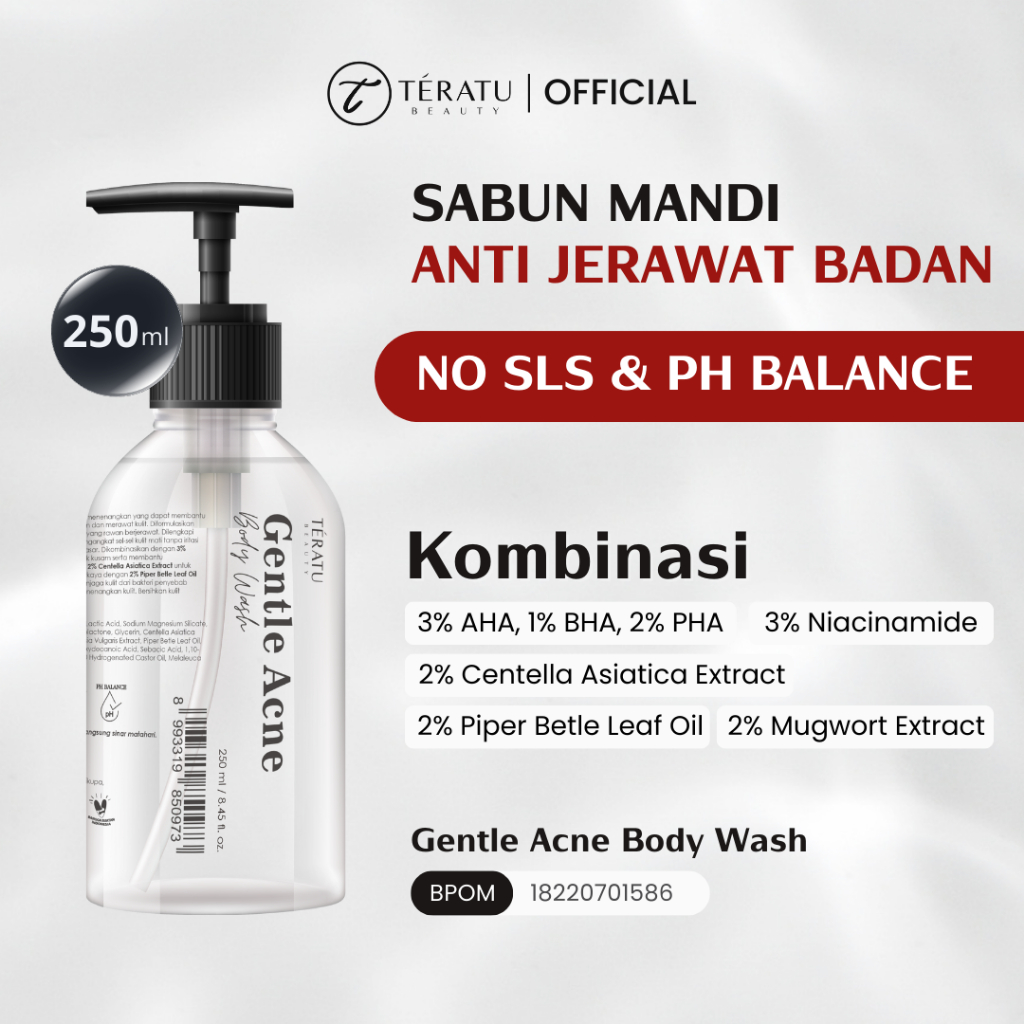 Jual TERATU BEAUTY Gentle Acne Body Wash (Ampuh untuk Jerawat Badan