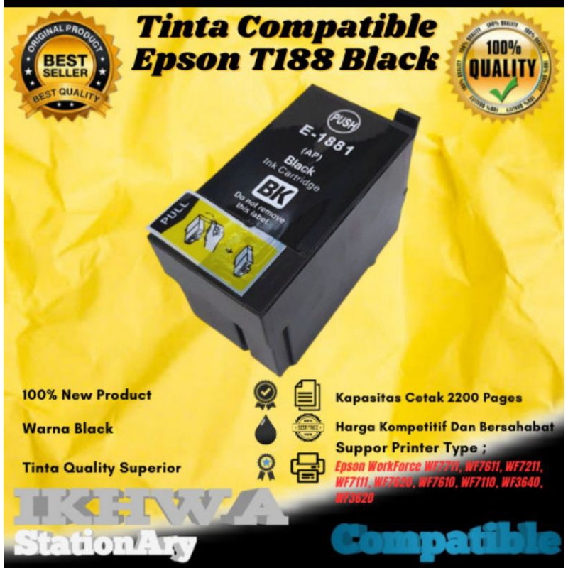 Jual Tinta Catridge Compatible Epson T188 T188 For Epson WF7611 WF7711 ...