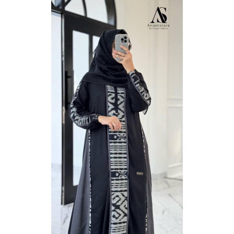 Jual DRESS BLACK GREY ETNIC AS (READY) | Shopee Indonesia