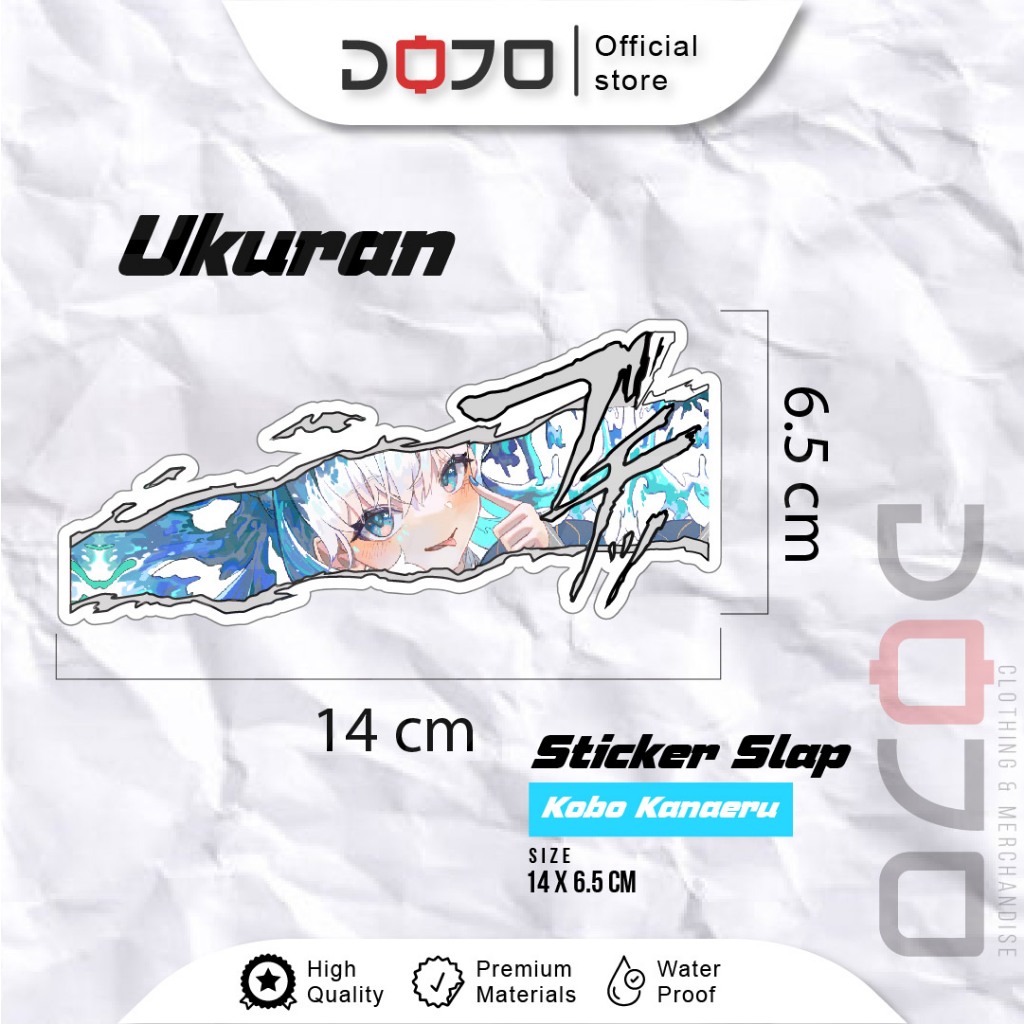 Jual Sticker VINYL anime Vtuber Kobo Kanaeru Hololive sticker Warning ...