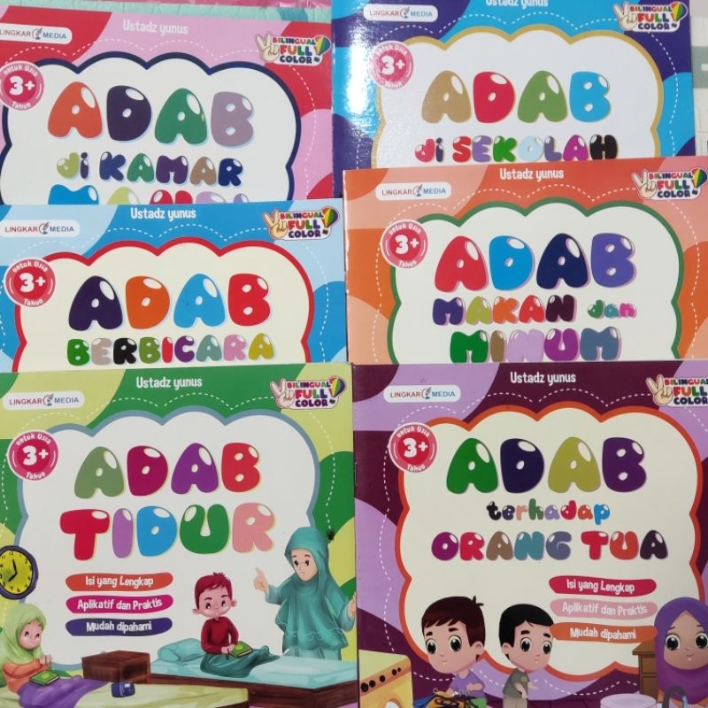 Jual Paket 6 Buku Cerita Anak Muslim Seri Adab - Bilingual Full Color ...