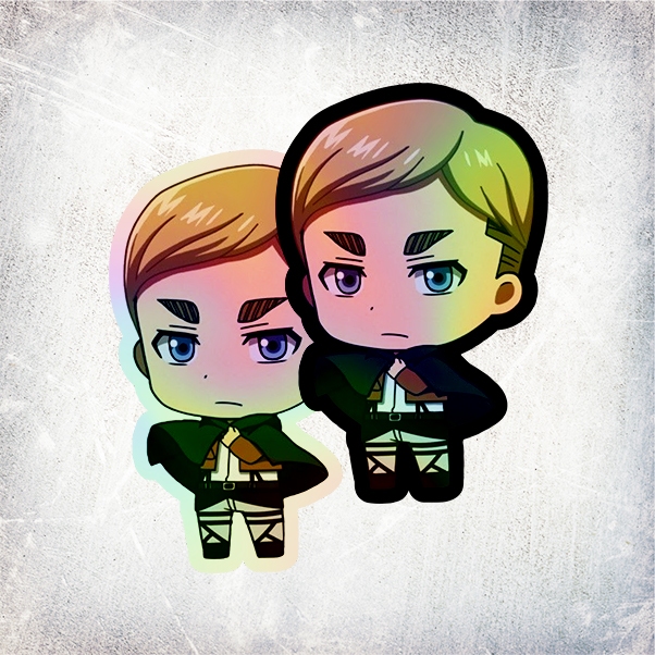 Jual STICKER HOLOGRAM ANIME CHIBI ERWIN SMITH ATTACK ON TITAN (SHINGEKI ...