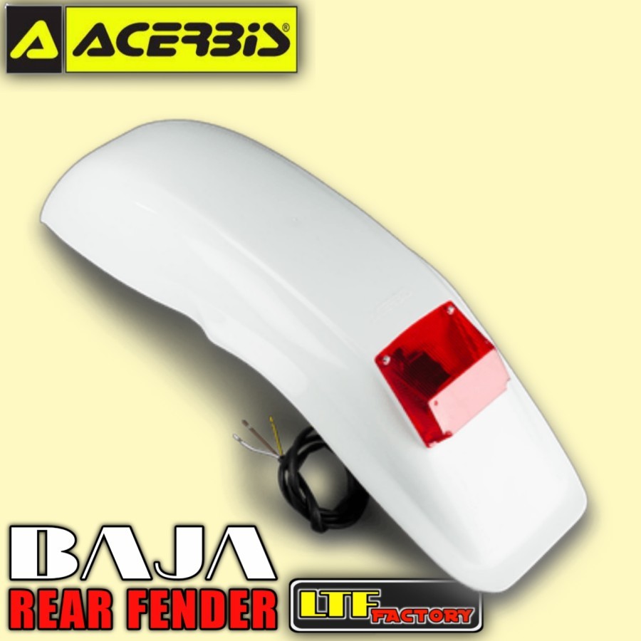 Jual ACERBIS BAJA Rear Fender Spakbor Belakang Universal Modif Classic Vintage Motocross