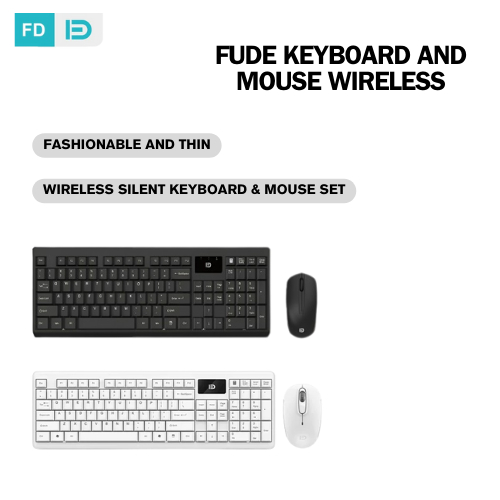 Jual PAKET MURAH 1 SET MOUSE WIRELESS + KEYBOARD WIRELESS MERK FUDE