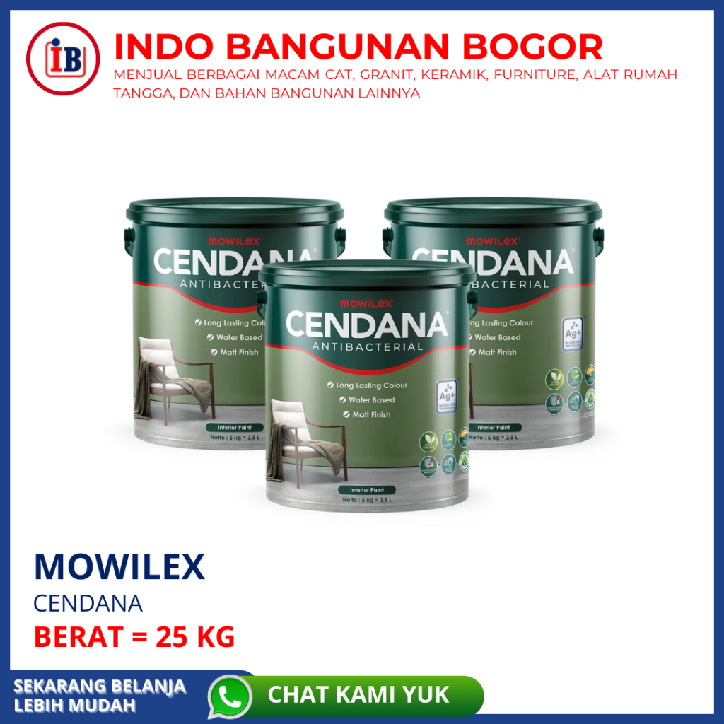 Jual Mowilex Cendana Cat Tembok Interiorcat Dinding Pail 25kg Shopee Indonesia 9945