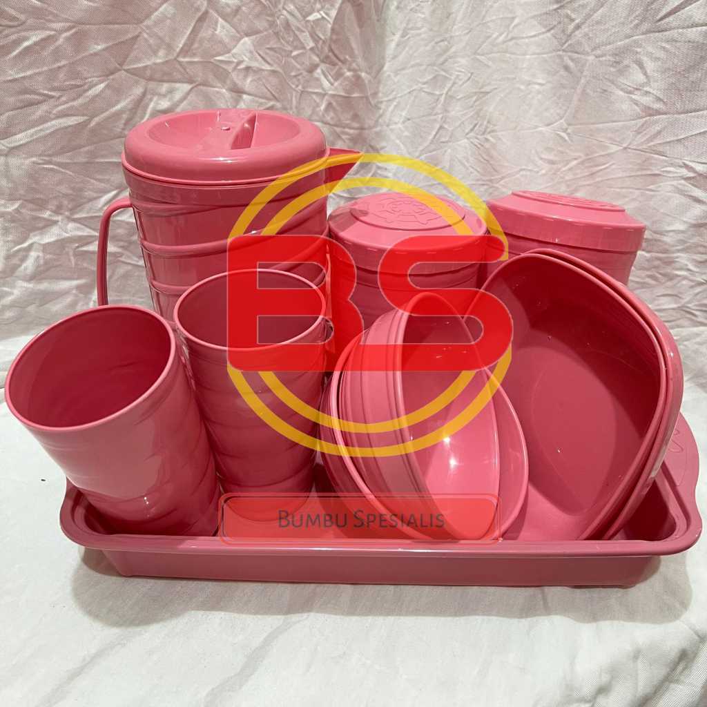 Jual Paket Set A Lengkap Peralatan Makan And Minum Nampan Teko Mangkok Piring Gelas Mug 3397