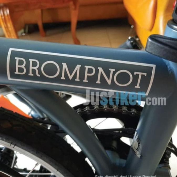 Jual STICKER CUTTING SEPEDA Brompnot Frame Sticker Logo. Bukan Brompton ...