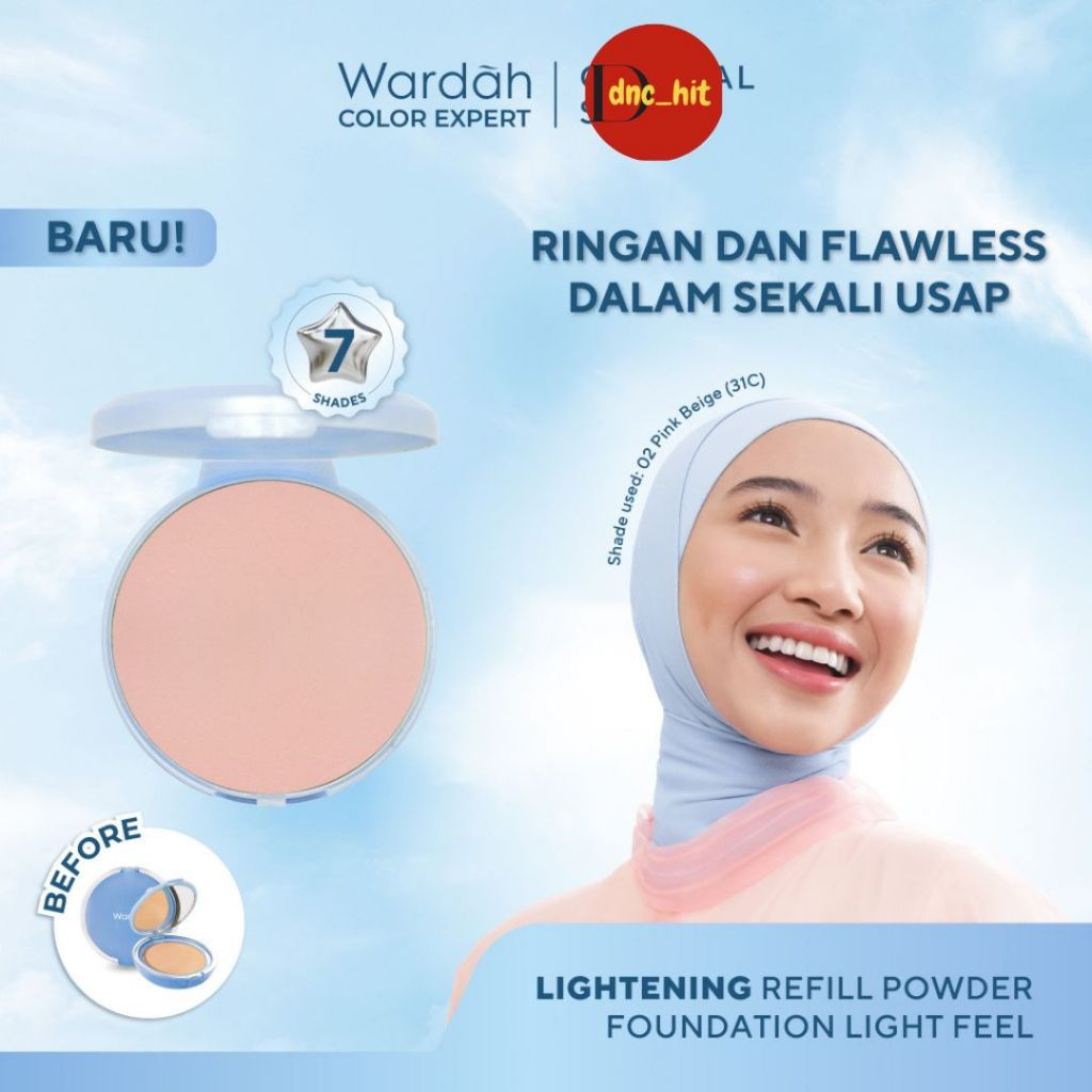 Jual Refil Wardah Lightening Powder Foundation Spf Light Feel Shopee Indonesia