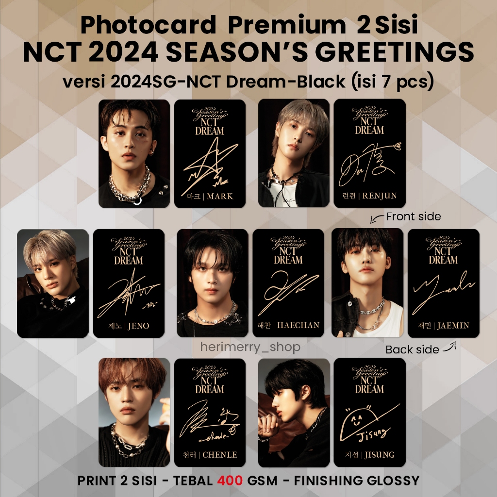 Jual Isi 6 7 9 Pcs Photocard Nct 2024 Season S Greeting 2023 Poto Card Premium 2 Sisi Kartu