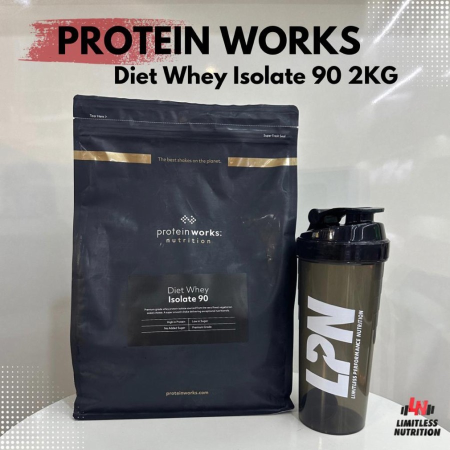 Jual PROTEIN WORKS Diet Whey Isolate 90 2 KG BEST SHAKE Shopee Indonesia