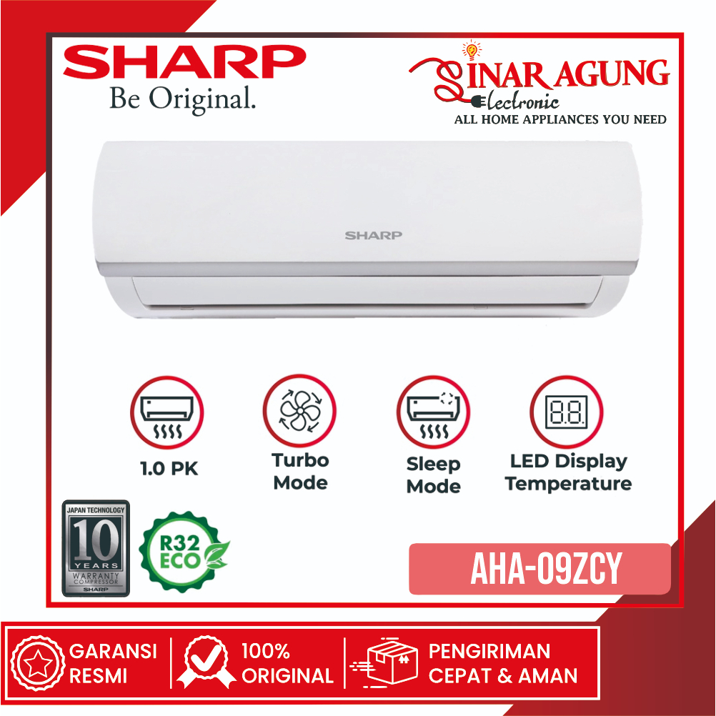 Jual [COD] AC SHARP AHA09ZCY / AHA09 ZCY / AHA-09ZCY (TURBO COOLING ...