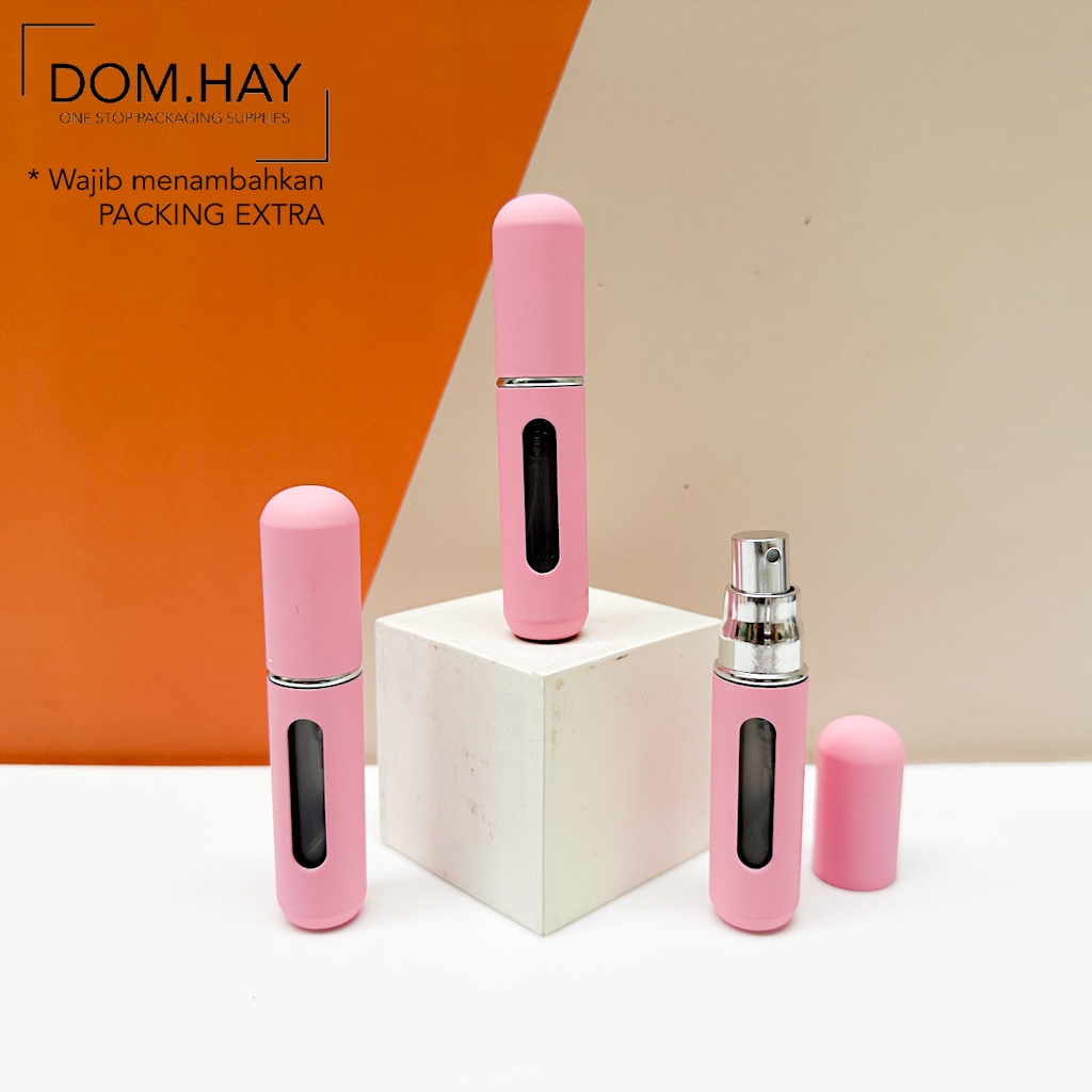 5ml Botol Parfum Refill Pastel PRESS Mini Travel Isi Ulang Dari Bawah  Metalik Bottle Perfume Portable