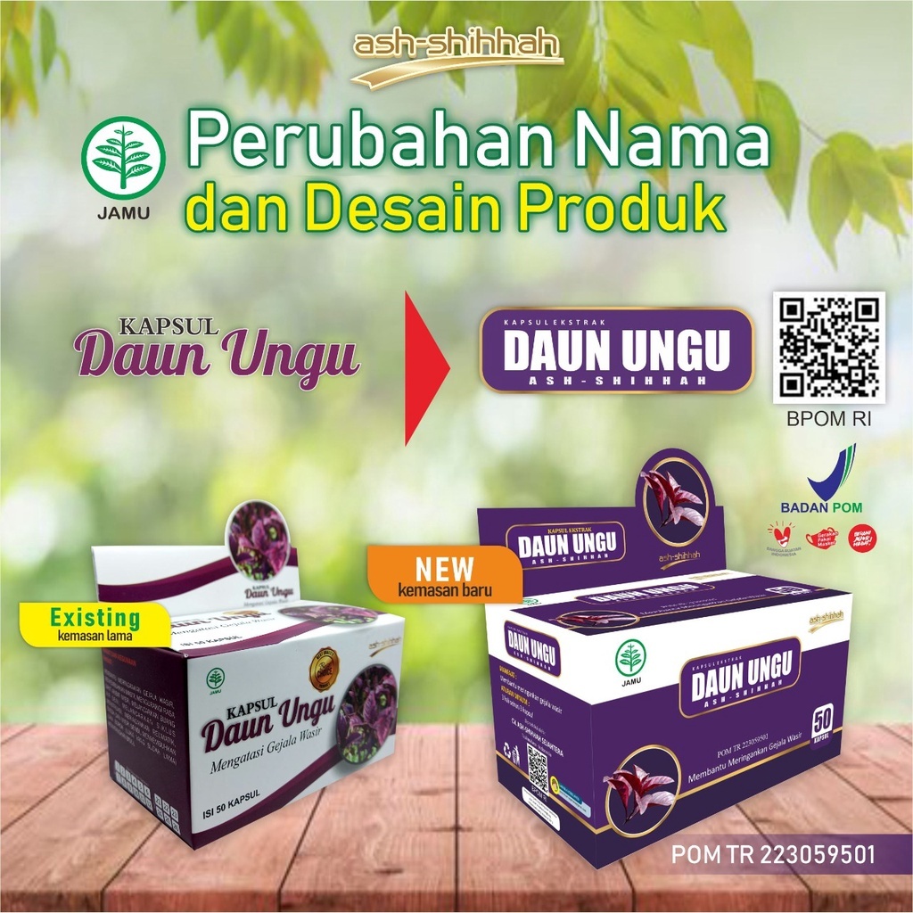 Kapsul daun ungu Kapsul Herbal Obat Wasir Ambeien Ambeyen Kapsul daun Ungu  ash sihah / daun ungu