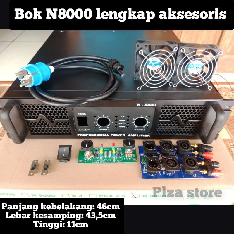 Jual Bok Power Amplifier Tipe N8000 Lengkap Aksesoris Box Power ...