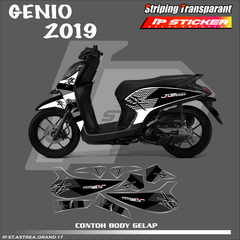 Jual GENIO (COD) STIKER STRIPING MOTOR HONDA GENIO - STIKER LIST GRAFIK ...