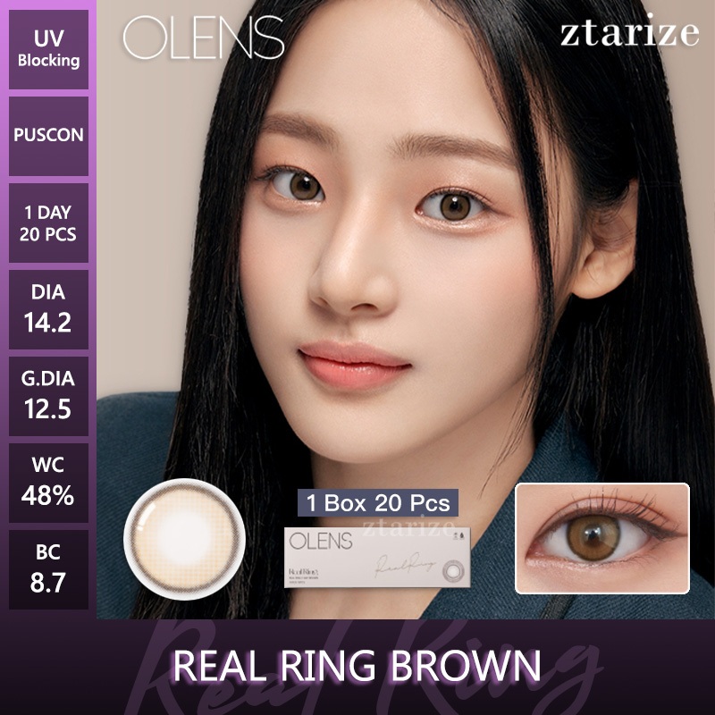 Jual ztarize - Ready Stock - OLENS 🇰🇷 Real Ring Brown 1 Day Daily Soft ...