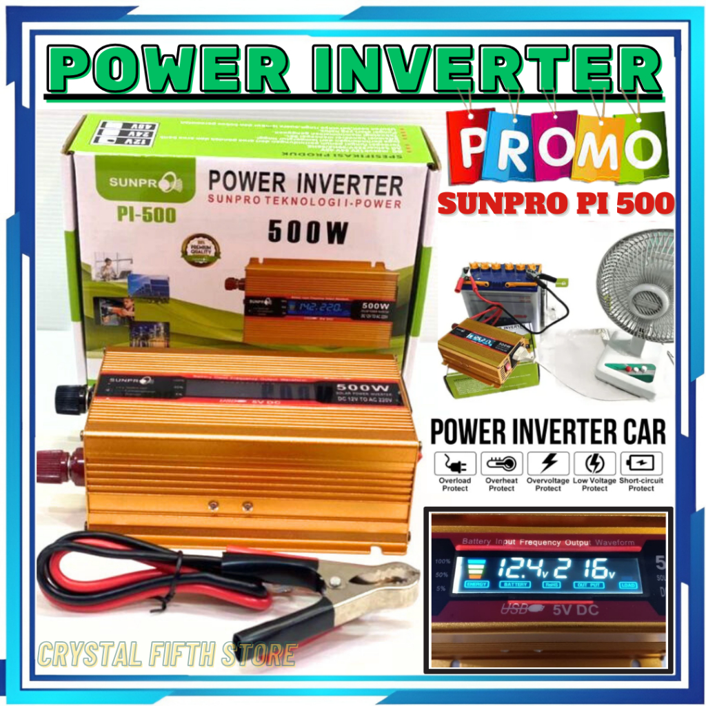 Jual Power Inverter Watt Sunpro Pi Power Sunpro Inventer Dc To Ac Watt Merek