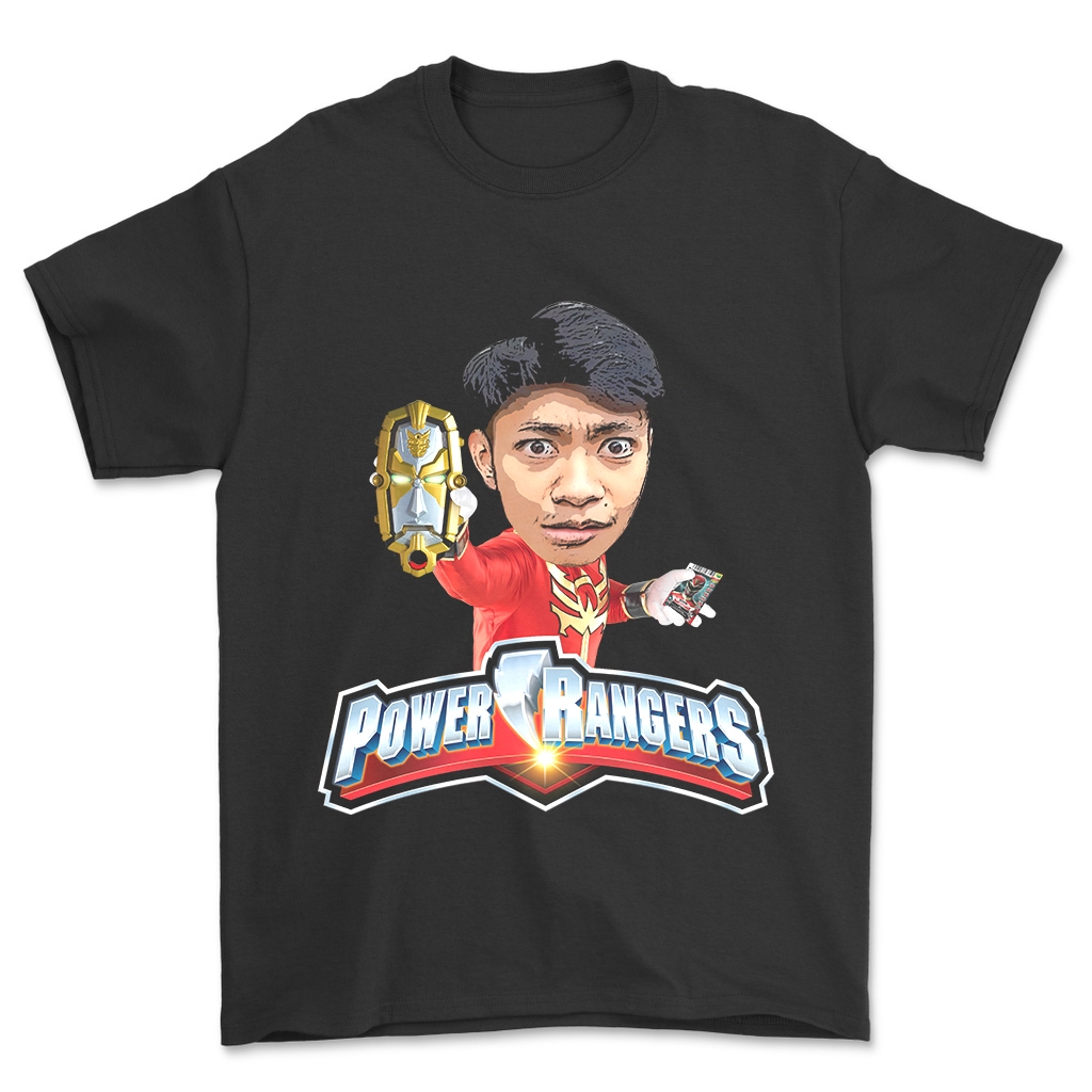 Jual Baju Kaos CUSTOM WAJAH POWER RANGERS Ej Peace Viral KAOS KAGE ...