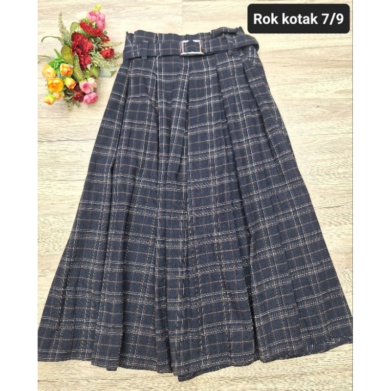 Jual Rok kotak 7/9 model ala korea | Shopee Indonesia