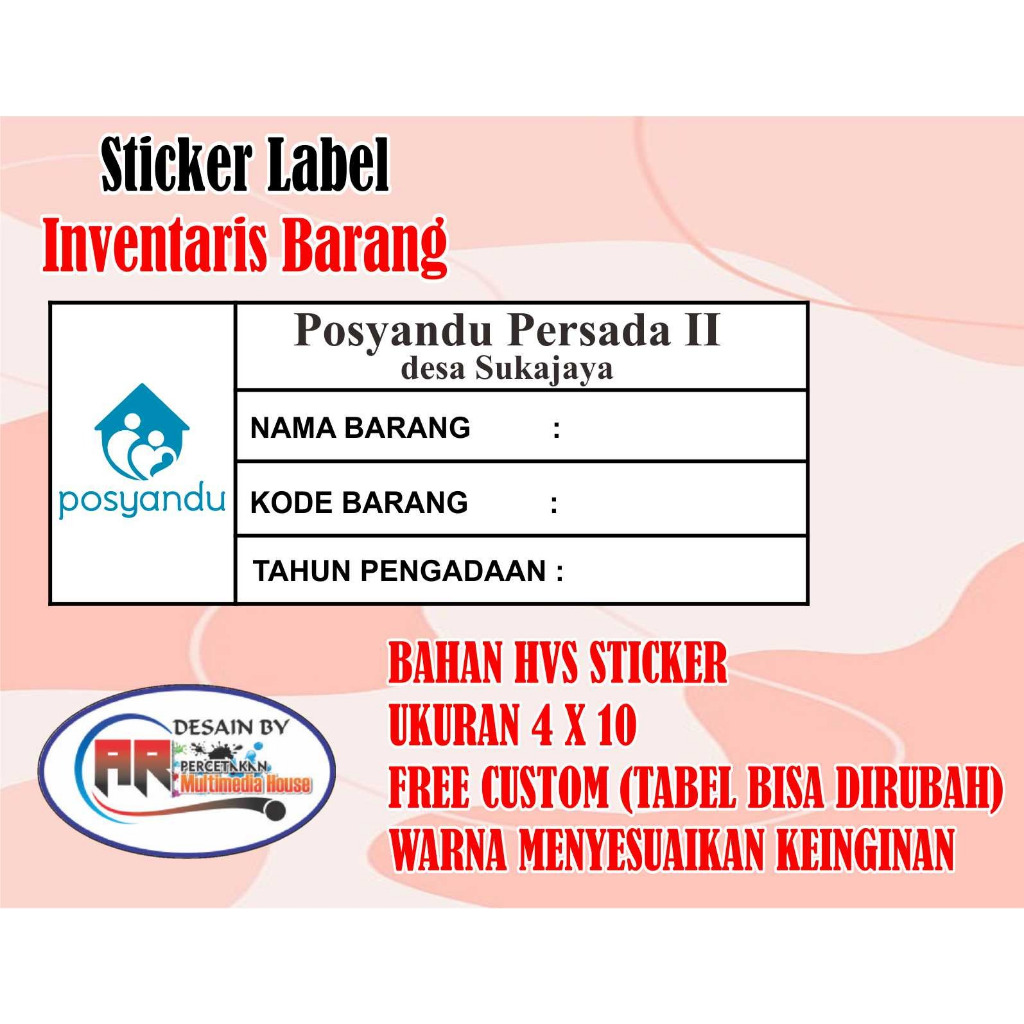 Jual Label Stiker Untuk Inventaris Barang Shopee Indonesia