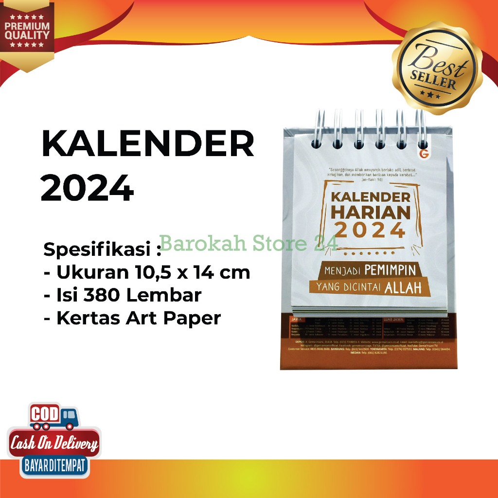 Jual Kalender Duduk Mini 2024 Muslim Gema Insani Menjadi Pemimpin Yang