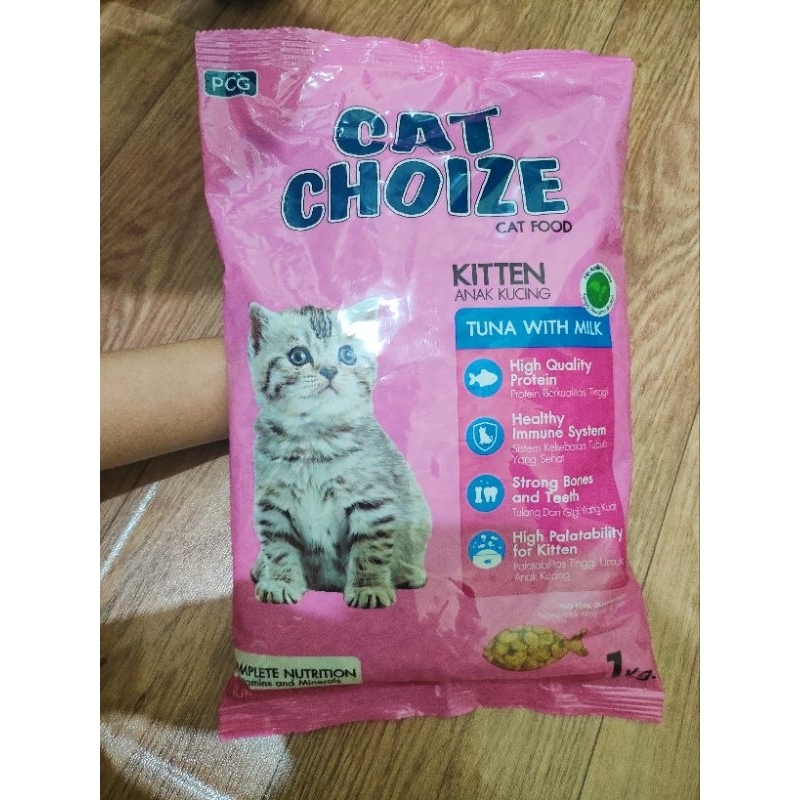 Jual [COD] cat food makanan kucing kering cat choize kitten 1 kg rasa ...