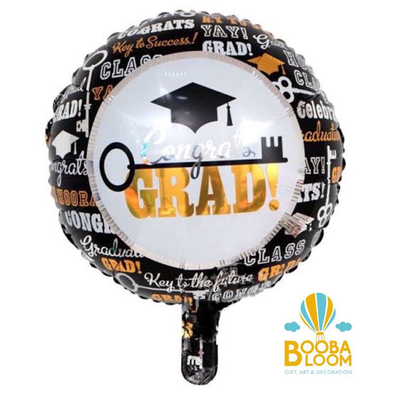 Jual BALON FOIL Congrats GRADUATION/GRADS Bulat 40cm | Shopee Indonesia