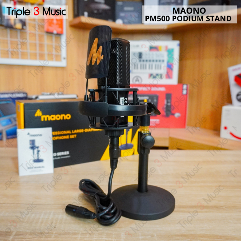 Jual MAONO AU PM500 XLR Microphone mic Condenser Set pack | Shopee ...