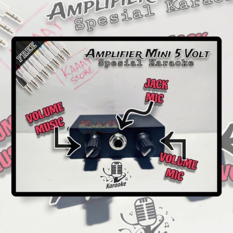 Jual Ampli mini 5v Karaoke Amplifier mini 5 volt Buat Karaoke