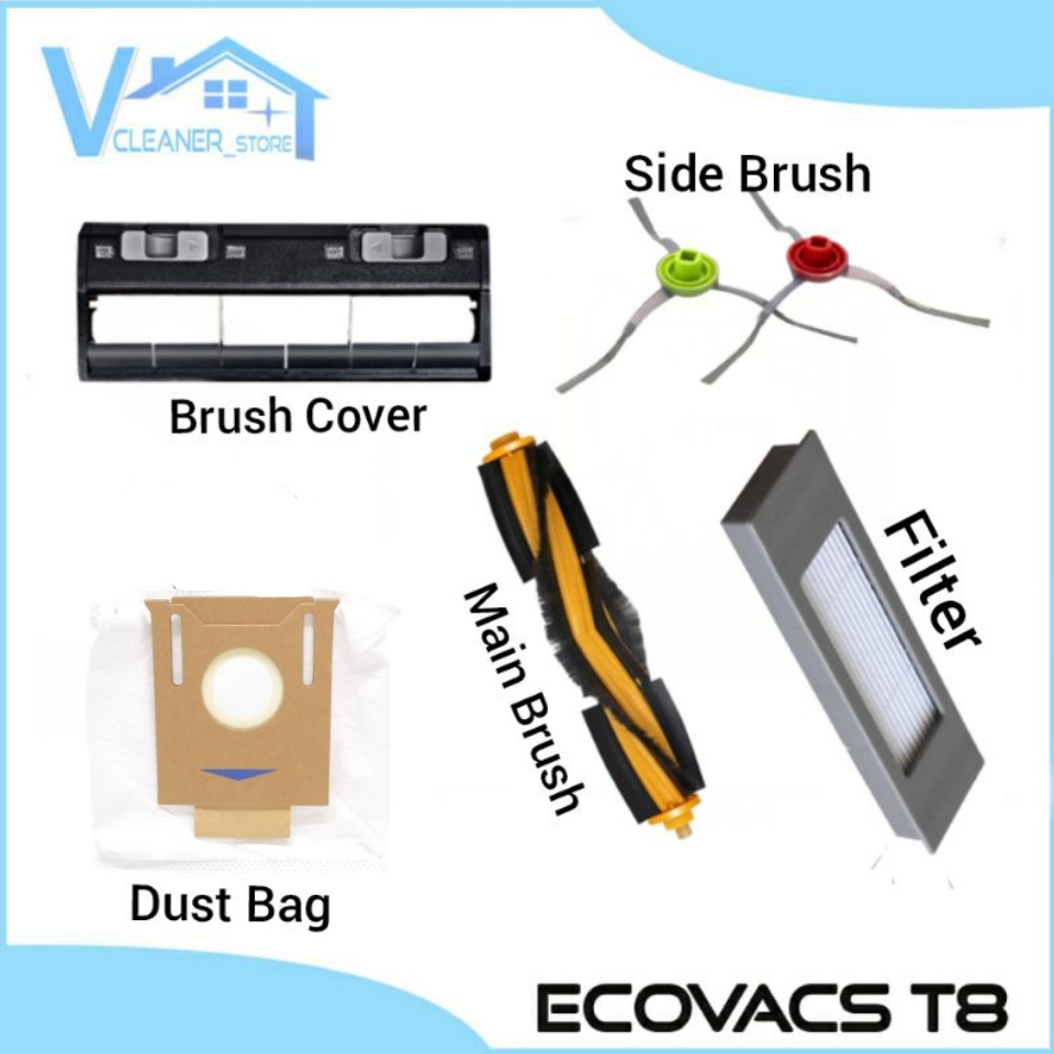 accessoires pour Ecovacs Deebot N8 / N8+ / N8 Pro / N8 Pro+ / T9 / T9+ / N10+, OZMO 950/920 / T8 / T8+ / T8 AIVI / T8 AIVI+ / T8 MAX, 2 brosses principales